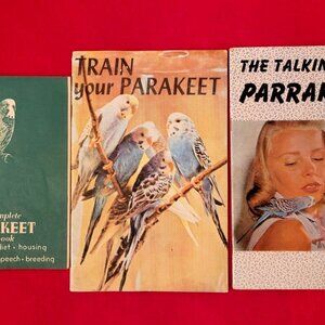 PARAKEETS Bird Pet Booklet Lot of 3 from 1950s Parrakeets Read Description